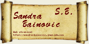 Sandra Bainović vizit kartica